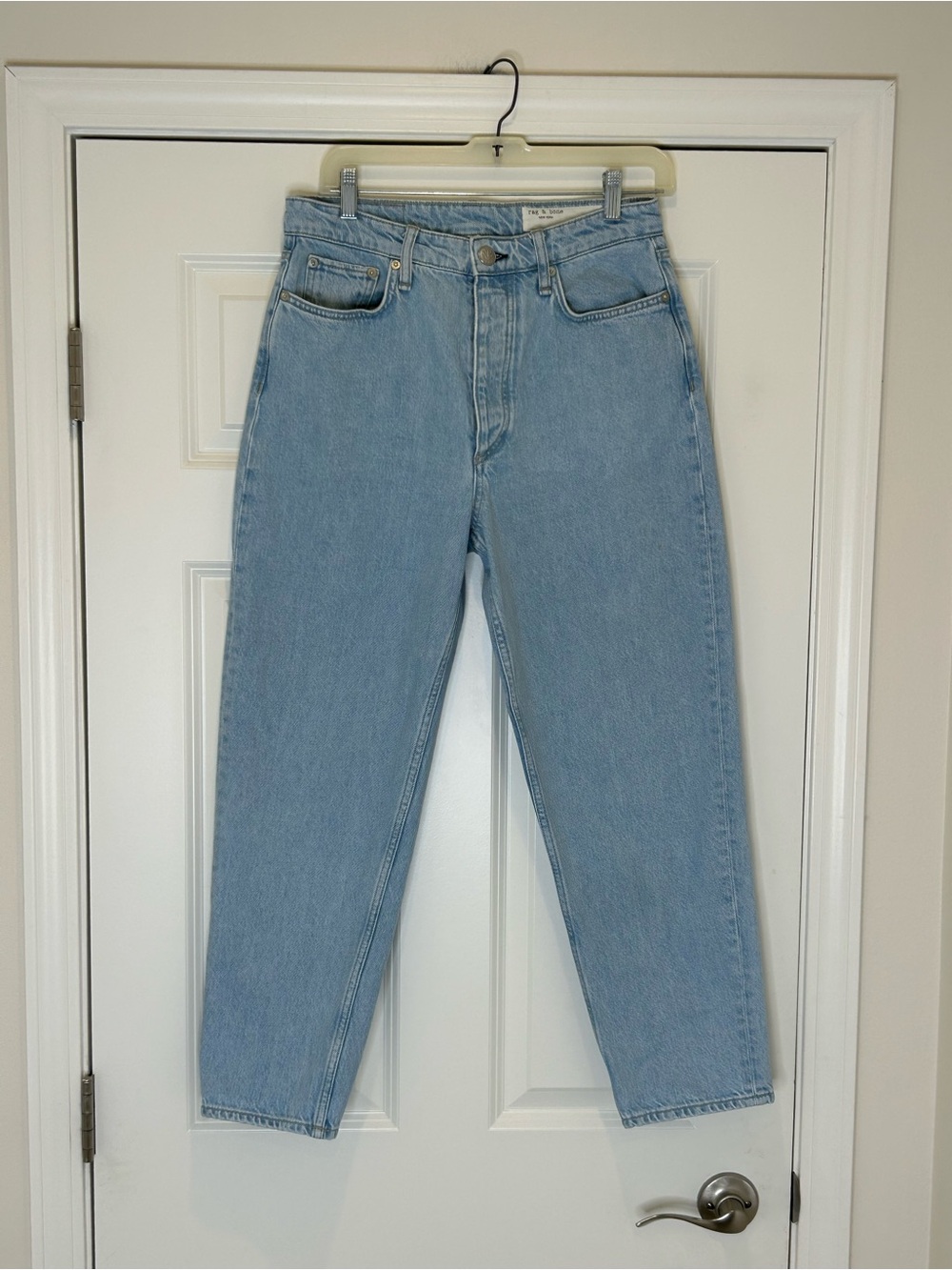 rag & bone Alissa High-Rise Barrel Leg Light Blue Relaxed Jeans Size 28